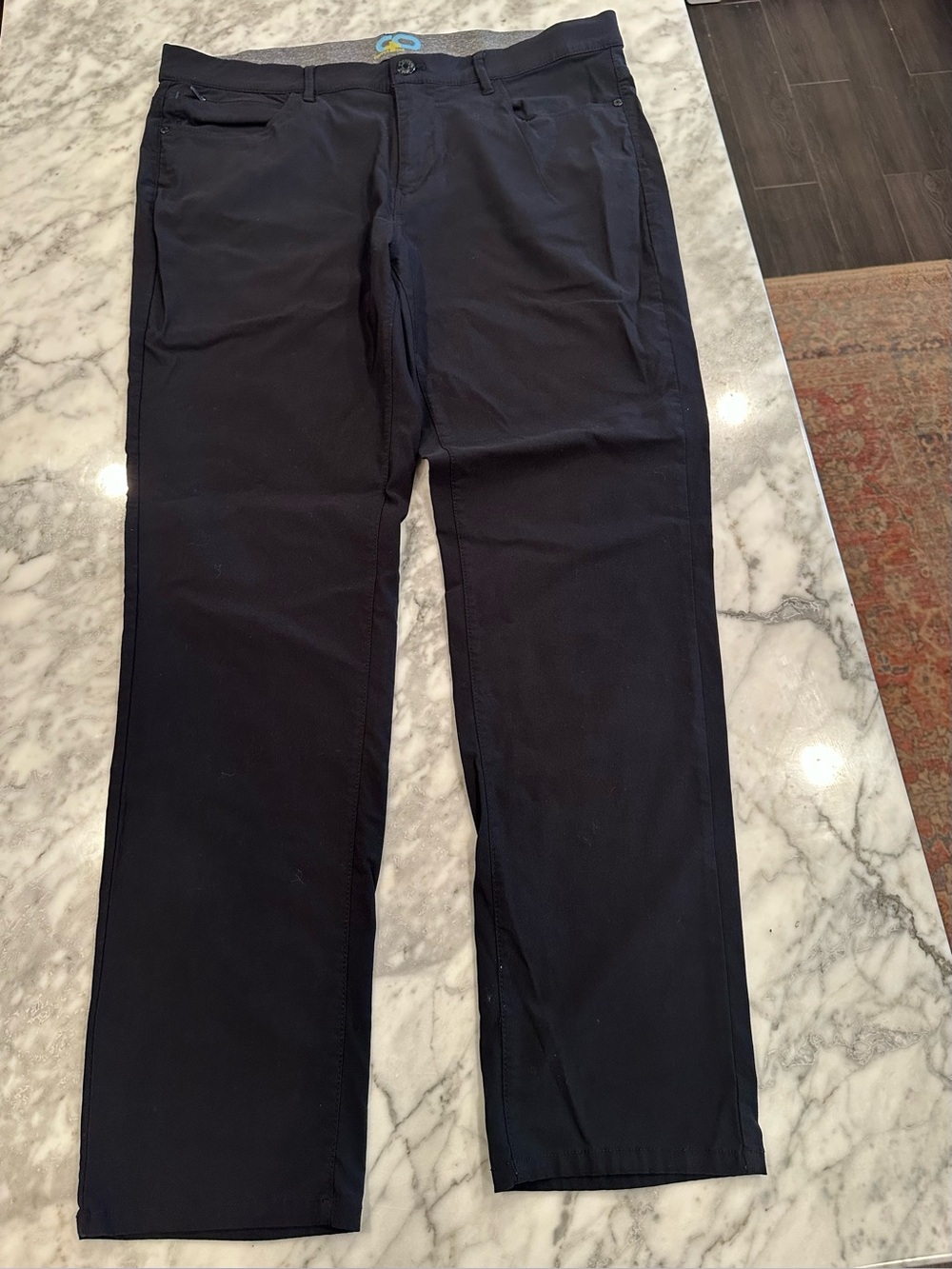 Copper & Oak Men’s Black/Navy Stretch Dress Pants 36x32 Straight Leg